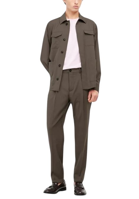 PANTALONE UOMO FRESCO LANA STRETCH MARRONE MANUEL RITZ | Pantaloni | 4032P1658 26000029